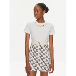 Elisabetta Franchi Póló MA-011-41E2-V200 Fehér Regular Fit