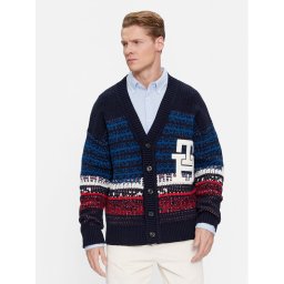 Tommy Hilfiger Kardigán MW0MW33088 Sötétkék Regular Fit