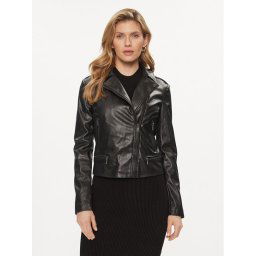 Guess Műbőr dzseki W4GL02 WG430 Fekete Regular Fit