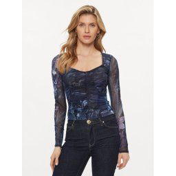 Guess Blúz W4GP24 KBAH2 Sötétkék Slim Fit