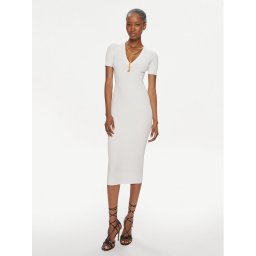 Elisabetta Franchi Hétköznapi ruha AM-62S-41E2-V380 Fehér Slim Fit