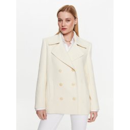 Patrizia Pepe Átmeneti kabát 8O0071/A5J1-W346 Ekru Regular Fit