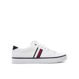Tommy Hilfiger Teniszcipő Th Hi Vulc Low Stripes Mesh FM0FM04946 Fehér