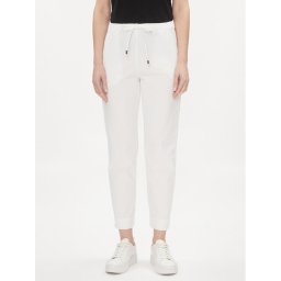 Max Mara Leisure Szövet nadrág Terreno 2416131058 Fehér Regular Fit