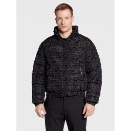 Versace Jeans Couture Pehelykabát Logo Flock 73GAU4D3 Fekete Regular Fit