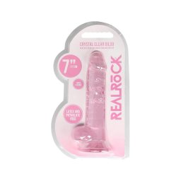 RealRock - átlátszó élethű dildó - pink (17cm)