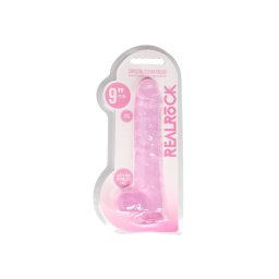 RealRock - átlátszó élethű dildó - pink (22cm)