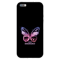 Átlátszó szilikon tok az alábbi mobiltelefonokra Apple iPhone 5/5S/SE - Diamanty Purple