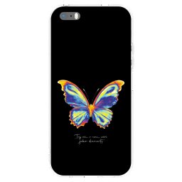 Átlátszó szilikon tok az alábbi mobiltelefonokra Apple iPhone 5/5S/SE - Diamanty Black