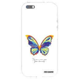 Átlátszó szilikon tok az alábbi mobiltelefonokra Apple iPhone 5/5S/SE - Diamanty White
