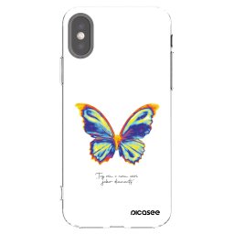 Átlátszó szilikon tok az alábbi mobiltelefonokra Apple iPhone X/XS - Diamanty White