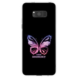 Átlátszó szilikon tok az alábbi mobiltelefonokra Samsung Galaxy S8 G950F - Diamanty Purple
