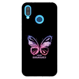 Átlátszó szilikon tok az alábbi mobiltelefonokra Huawei P20 Lite - Diamanty Purple