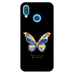 Átlátszó szilikon tok az alábbi mobiltelefonokra Huawei P20 Lite - Diamanty Black
