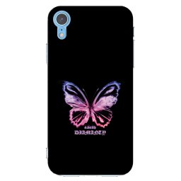 Átlátszó szilikon tok az alábbi mobiltelefonokra Apple iPhone XR - Diamanty Purple