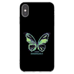 Átlátszó szilikon tok az alábbi mobiltelefonokra Apple iPhone XS Max - Diamanty Blue