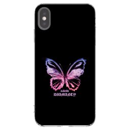 Átlátszó szilikon tok az alábbi mobiltelefonokra Apple iPhone XS Max - Diamanty Purple