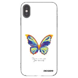 Átlátszó szilikon tok az alábbi mobiltelefonokra Apple iPhone XS Max - Diamanty White