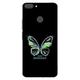 Átlátszó szilikon tok az alábbi mobiltelefonokra Huawei P Smart - Diamanty Blue