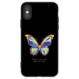 Fekete szilikon tok az alábbi mobiltelefonokra Apple iPhone X/XS - Diamanty Black