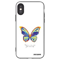Fekete szilikon tok az alábbi mobiltelefonokra Apple iPhone X/XS - Diamanty White