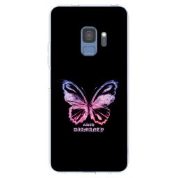Átlátszó szilikon tok az alábbi mobiltelefonokra Samsung Galaxy S9 G960F - Diamanty Purple