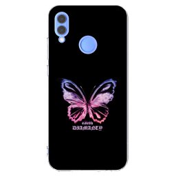 Átlátszó szilikon tok az alábbi mobiltelefonokra Huawei P Smart 2019 - Diamanty Purple