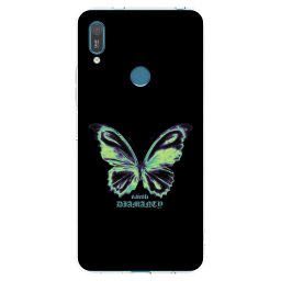 Átlátszó szilikon tok az alábbi mobiltelefonokra Huawei Y7 2019 - Diamanty Blue