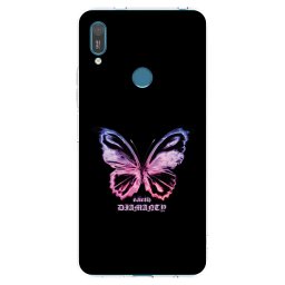 Átlátszó szilikon tok az alábbi mobiltelefonokra Huawei Y7 2019 - Diamanty Purple
