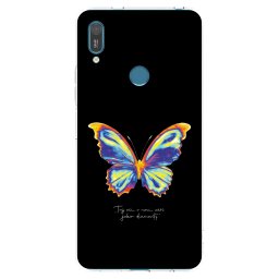 Átlátszó szilikon tok az alábbi mobiltelefonokra Huawei Y7 2019 - Diamanty Black