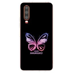 Átlátszó szilikon tok az alábbi mobiltelefonokra Huawei P30 - Diamanty Purple