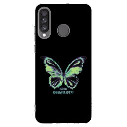 Átlátszó szilikon tok az alábbi mobiltelefonokra Huawei P30 Lite - Diamanty Blue