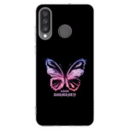 Átlátszó szilikon tok az alábbi mobiltelefonokra Huawei P30 Lite - Diamanty Purple