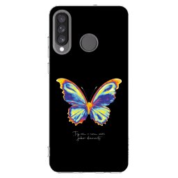Átlátszó szilikon tok az alábbi mobiltelefonokra Huawei P30 Lite - Diamanty Black