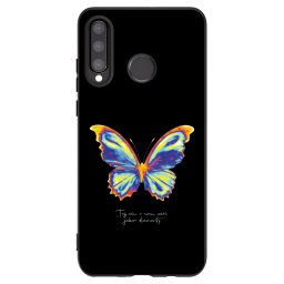 Fekete szilikon tok az alábbi mobiltelefonokra Huawei P30 Lite - Diamanty Black