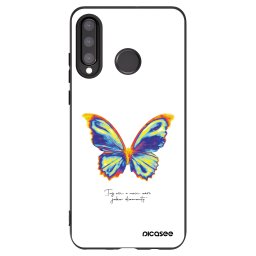 Fekete szilikon tok az alábbi mobiltelefonokra Huawei P30 Lite - Diamanty White