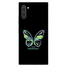 Átlátszó szilikon tok az alábbi mobiltelefonokra Samsung Galaxy Note 10 N970F - Diamanty Blue