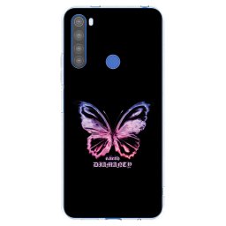 Átlátszó szilikon tok az alábbi mobiltelefonokra Xiaomi Redmi Note 8T - Diamanty Purple