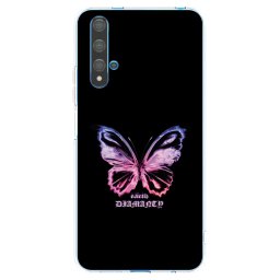 Átlátszó szilikon tok az alábbi mobiltelefonokra Huawei Nova 5T - Diamanty Purple