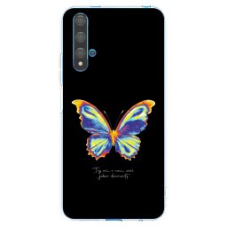 Átlátszó szilikon tok az alábbi mobiltelefonokra Huawei Nova 5T - Diamanty Black