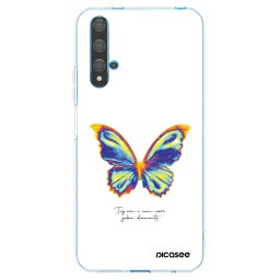 Átlátszó szilikon tok az alábbi mobiltelefonokra Huawei Nova 5T - Diamanty White