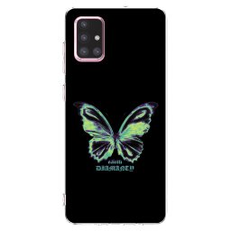 Átlátszó szilikon tok az alábbi mobiltelefonokra Samsung Galaxy A71 A715F - Diamanty Blue