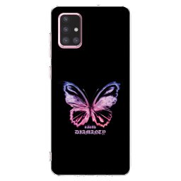 Átlátszó szilikon tok az alábbi mobiltelefonokra Samsung Galaxy A71 A715F - Diamanty Purple
