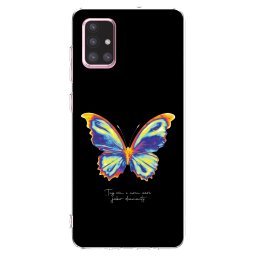 Átlátszó szilikon tok az alábbi mobiltelefonokra Samsung Galaxy A71 A715F - Diamanty Black