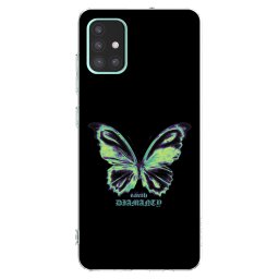 Átlátszó szilikon tok az alábbi mobiltelefonokra Samsung Galaxy A51 A515F - Diamanty Blue