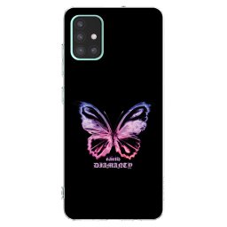 Átlátszó szilikon tok az alábbi mobiltelefonokra Samsung Galaxy A51 A515F - Diamanty Purple