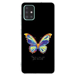 Átlátszó szilikon tok az alábbi mobiltelefonokra Samsung Galaxy A51 A515F - Diamanty Black