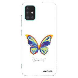 Átlátszó szilikon tok az alábbi mobiltelefonokra Samsung Galaxy A51 A515F - Diamanty White