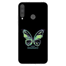 Átlátszó szilikon tok az alábbi mobiltelefonokra Huawei P40 Lite E - Diamanty Blue