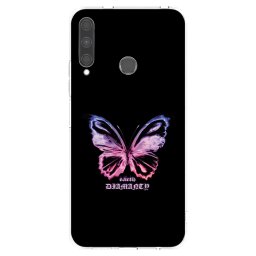 Átlátszó szilikon tok az alábbi mobiltelefonokra Huawei P40 Lite E - Diamanty Purple